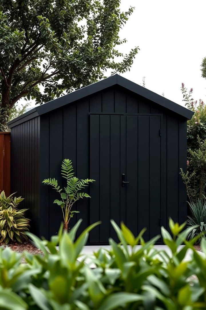 Deep Black Sophistication - 22 Shed Color Ideas