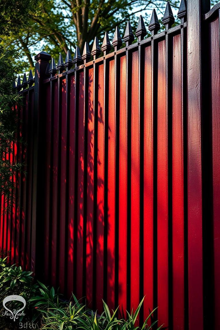 Deep Burgundy for Rich Texture - 22 Fence Paint Colours