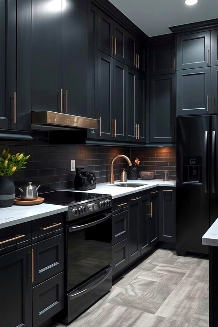 Deep Charcoal Cabinets - 22 What Color Cabinets Go With Black Appliances