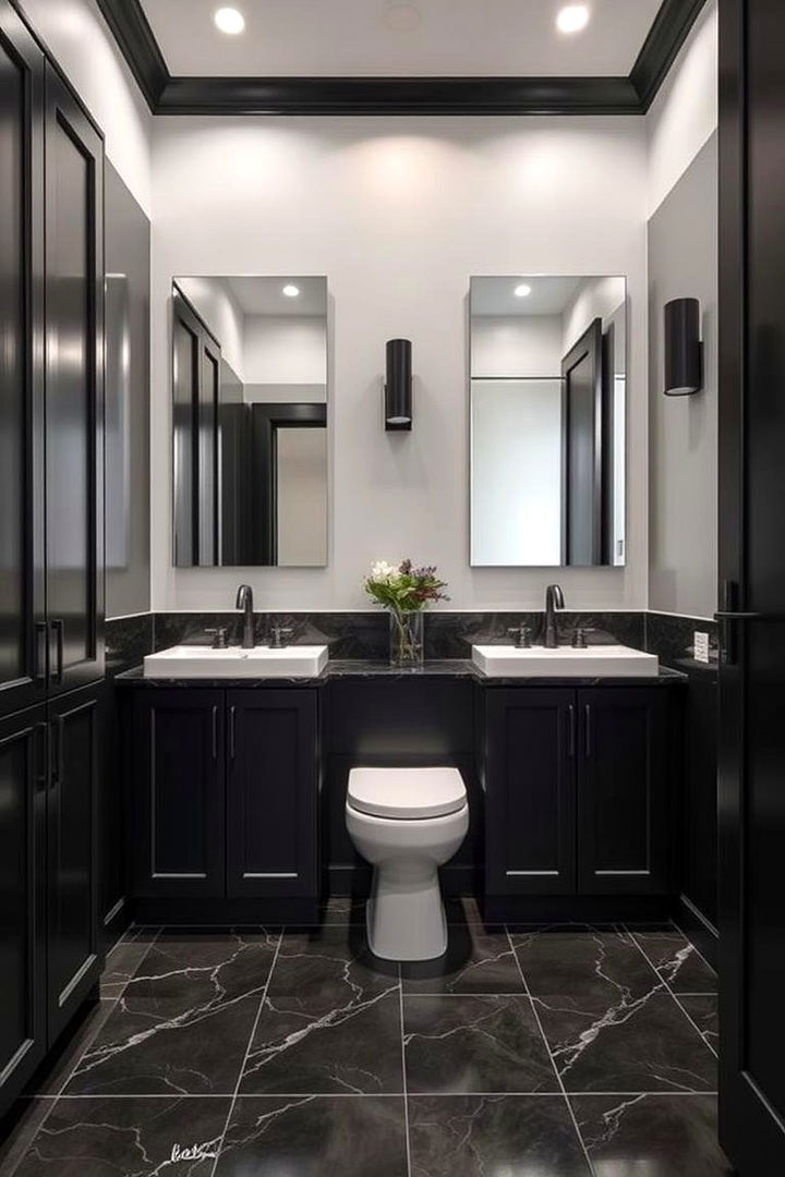 Deep Charcoal Dynamics - 22 Bathroom Cabinet Color Ideas