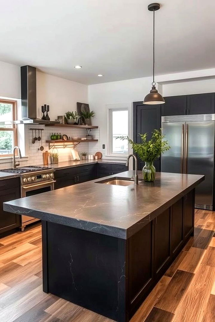 Deep Charcoal Sophistication - 22 Kitchen Island Color Ideas