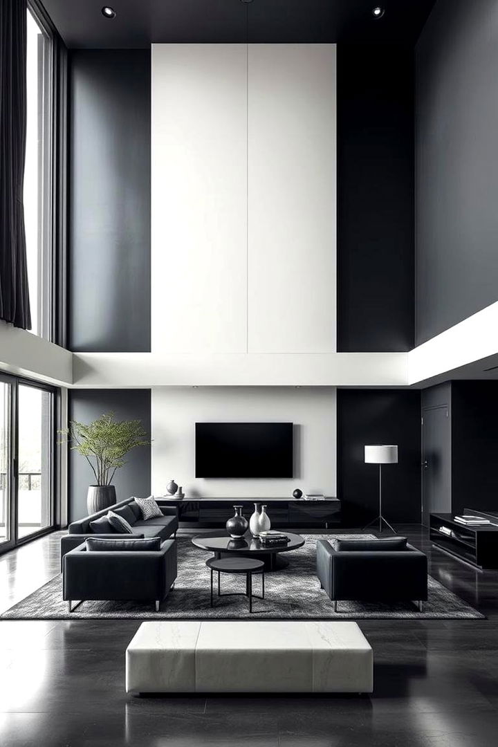 Deep Charcoal Sophistication - 22 Monochromatic Living Room Ideas