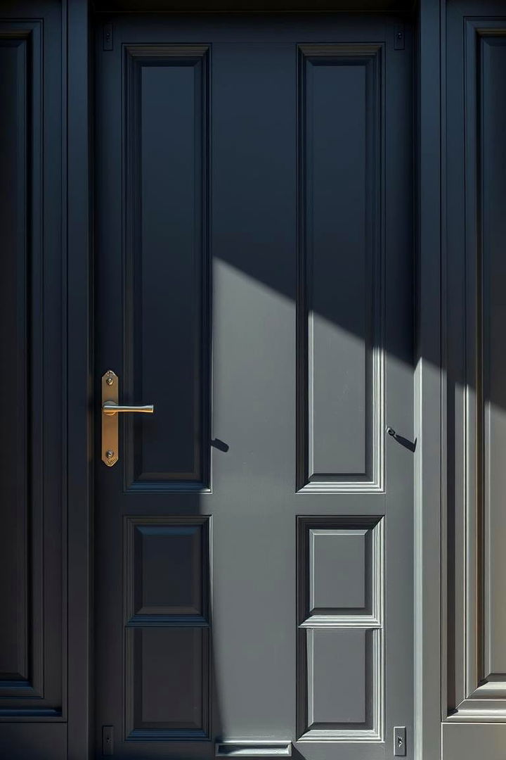 Deep Charcoal Statement - 22 Grey Front Door Ideas