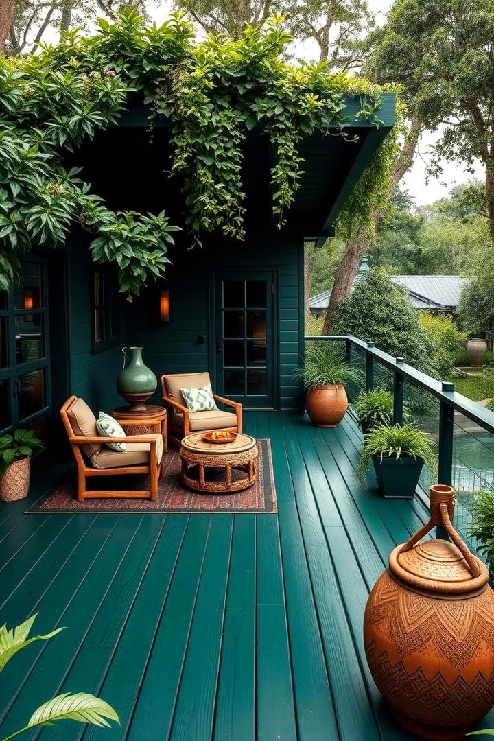 Deep Emerald Richness - 22 Deck Color Ideas