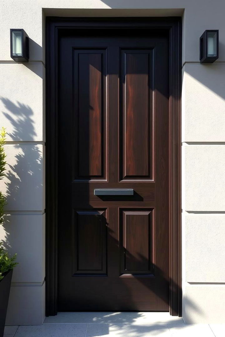 Deep Espresso Elegance - 22 Stained Front Door Ideas