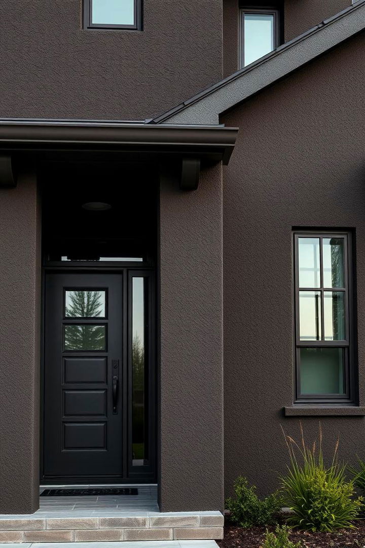 Deep Espresso Richness - 22 Stucco Colors for Home Exteriors