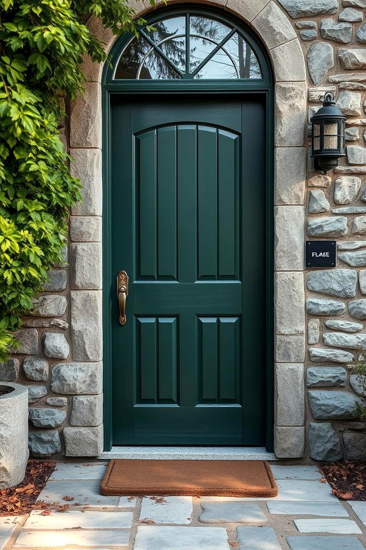 Deep Forest Elegance - 22 Green Front Door Ideas