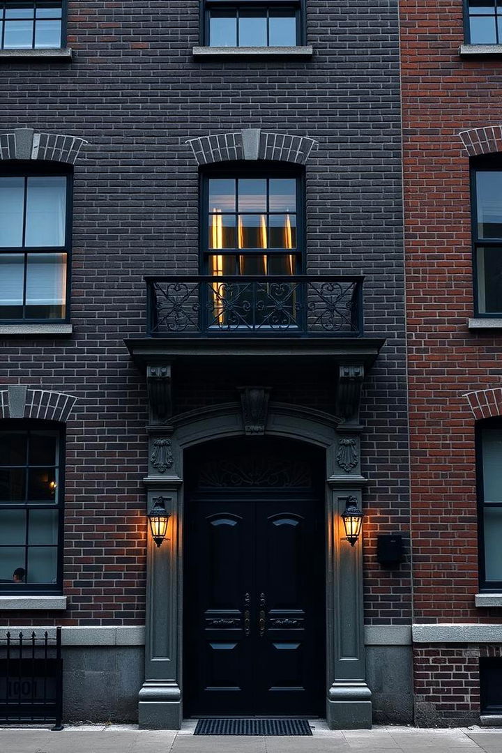 Deep Navy Charm - 22 Exterior Brick Paint Color Ideas