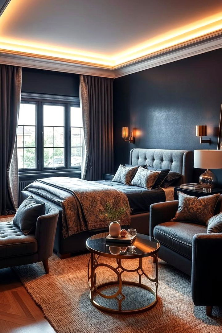 Deep Navy Dreamscape - 22 Moody Blue Bedroom Ideas