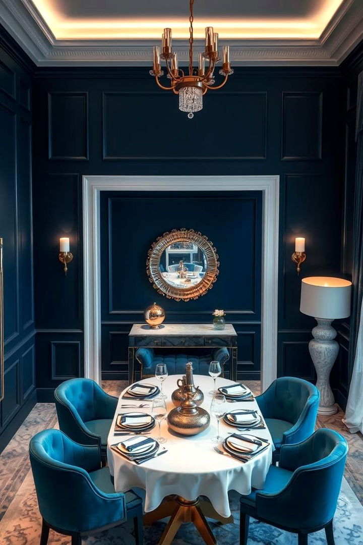 Deep Navy Tones - 22 Dining Room Paint Colors