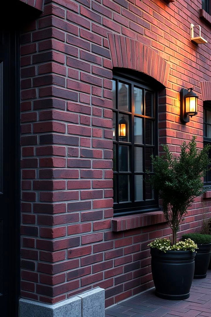 Deep Plum Sophistication - 22 Exterior Brick Paint Color Ideas