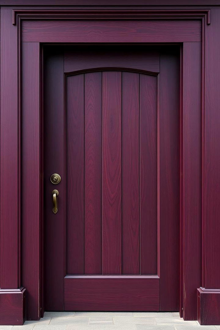 Deep Plum Sophistication - 22 Cedar Front Door Colors Ideas