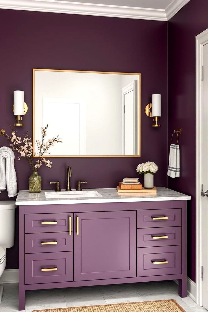 Deep Plum Vanity Designs - 22 Purple Bathroom Ideas