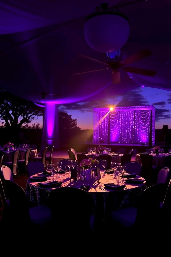 Deep Twilight Purple Ambiance - 22 Purple Wedding Theme Ideas