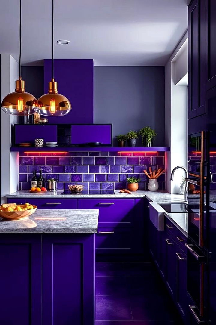 Deep Violet Drama - 22 Purple Kitchen Ideas