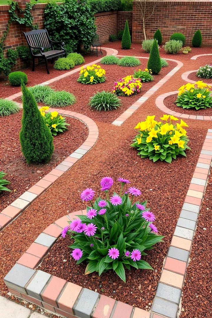 Defined Brick Garden Borders - 22 Brick Landscaping Ideas