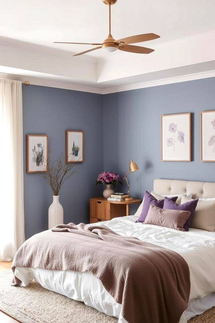Delicate Blue with Purple Tones - 22 Blue and Purple Bedroom Ideas