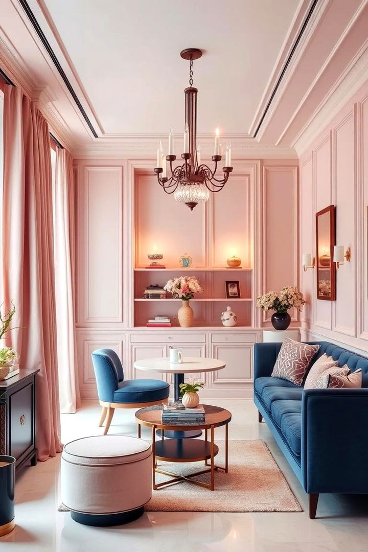 Delicate Blush Pink Softness - 22 Designer-approved Colors That Go With Navy Blue