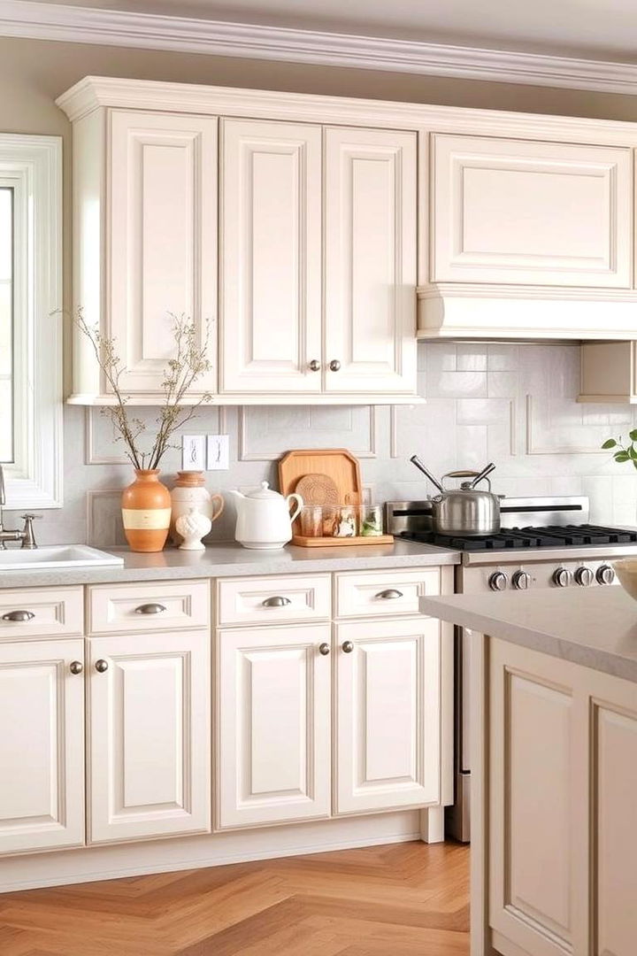 Delicate Sophistication - 22 Off-white Kitchen Cabinets