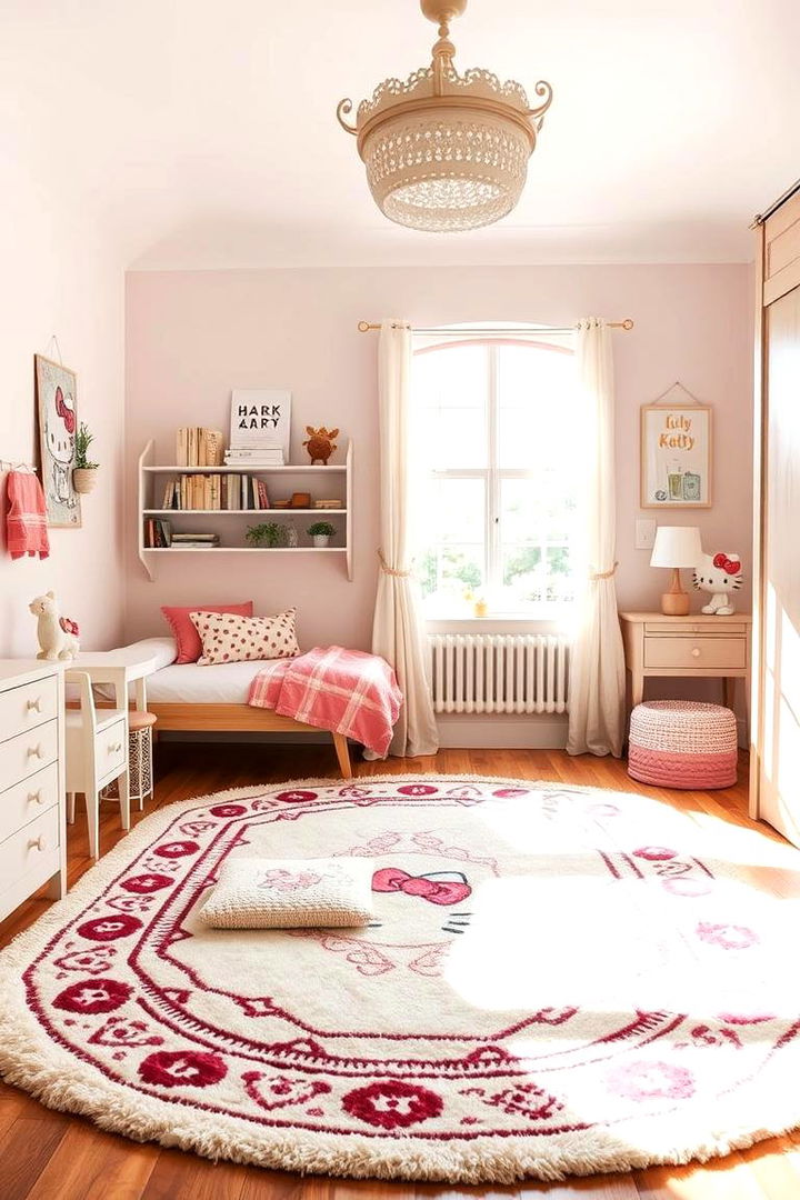 Delightful Area Rugs and Floor Coverings - 22 Hello Kitty Bedroom Ideas