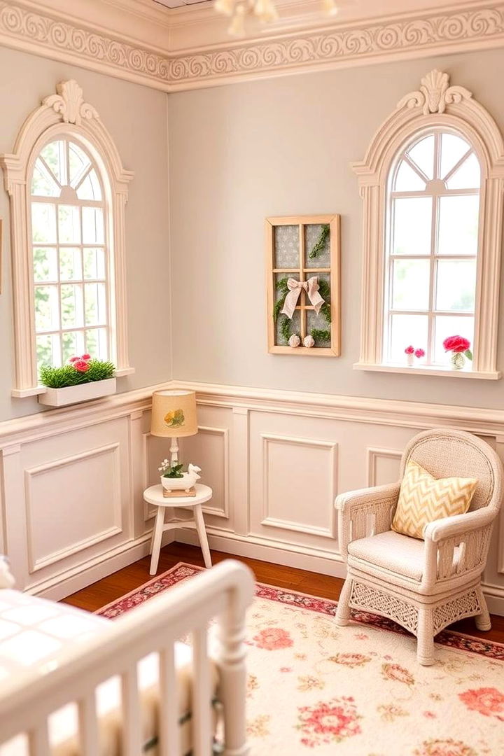 Delightful Dollhouse Vibe - 22 Wainscoting Nursery Ideas