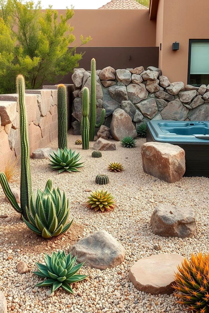 Desert Inspired Oasis - 22 Hot Tub Landscaping Ideas