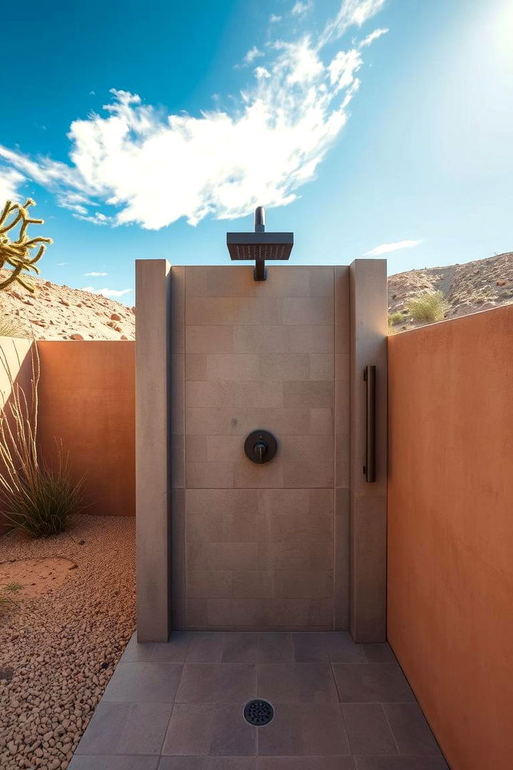 Desert Modern Outdoor Shower - 22 Outdoor Shower Ideas