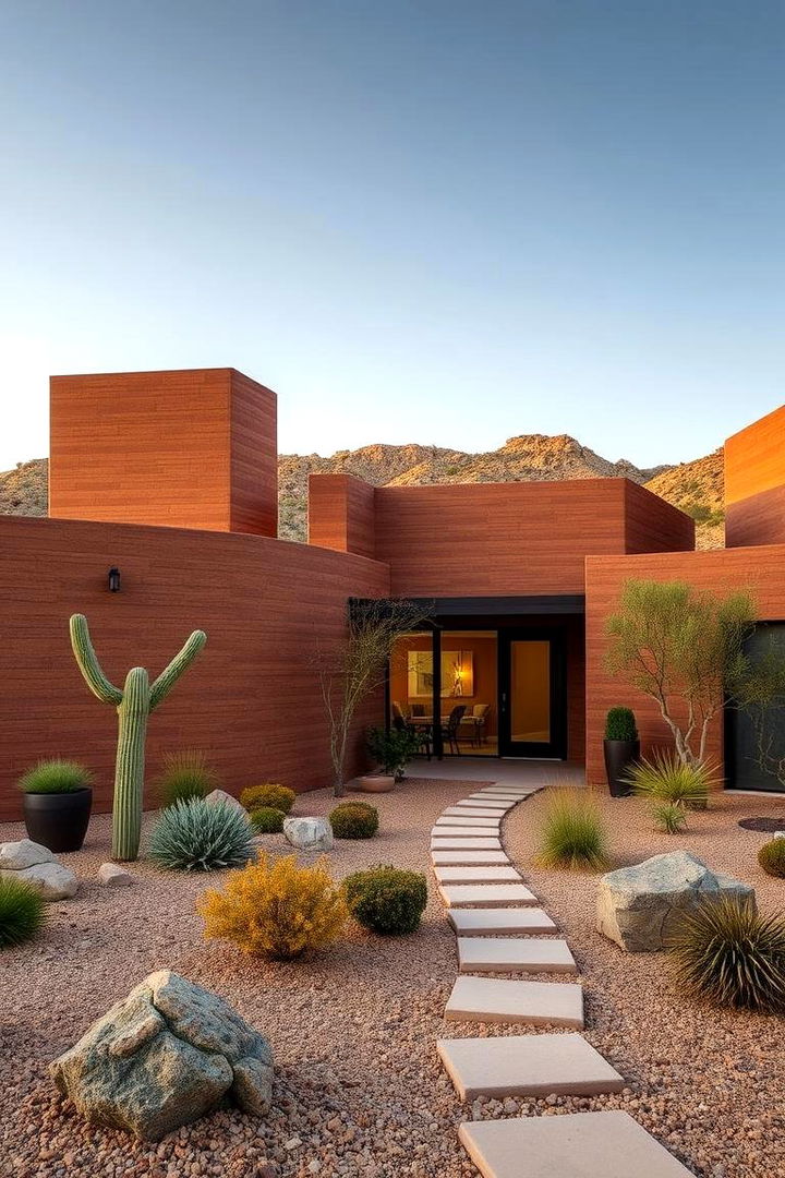 Desert Oasis Vibe - 22 Home Designs Using Natural Clay Siding Colors