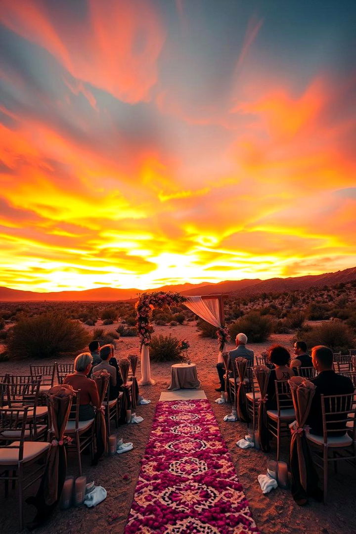 Desert Sunset Ceremony - 22 Western Wedding Ideas