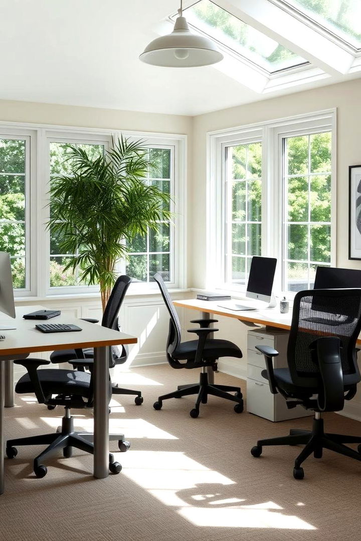 Design an Ergonomic Setup - 22 Sunroom Office Ideas