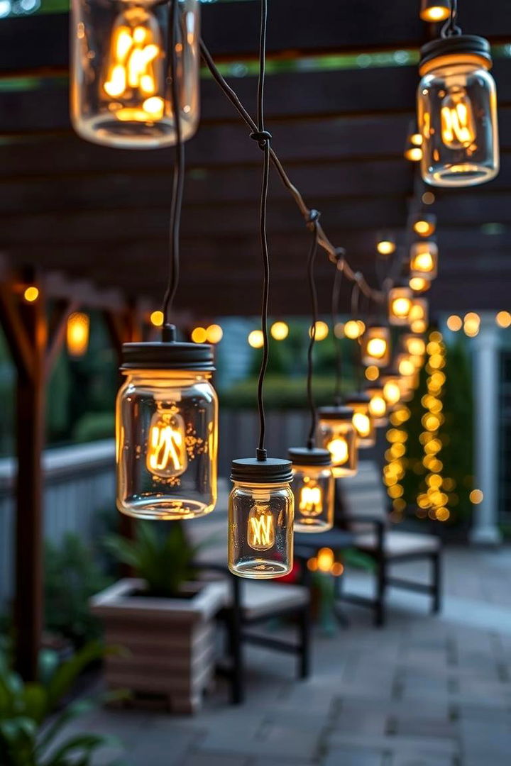 Designing with Artistic Mason Jar Lanterns - 22 Rustic Patio Ideas
