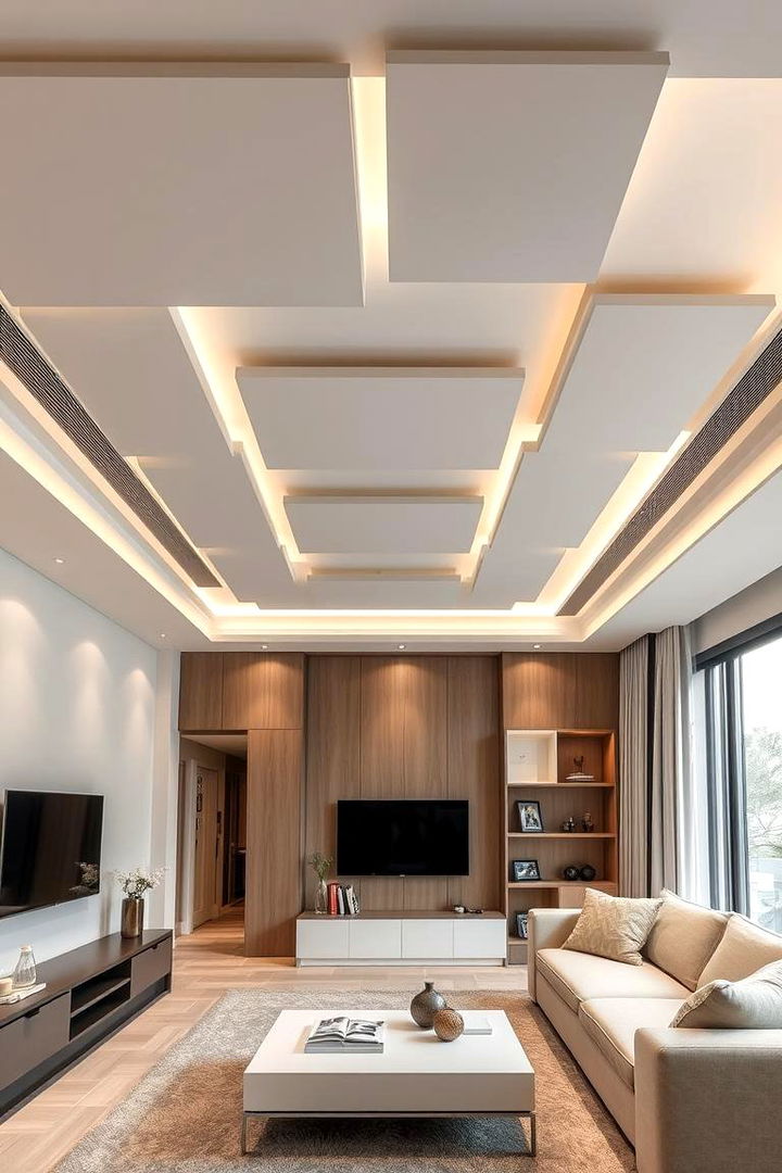 Detachable Panel Designs - 22 Living Room False Ceiling Design Ideas