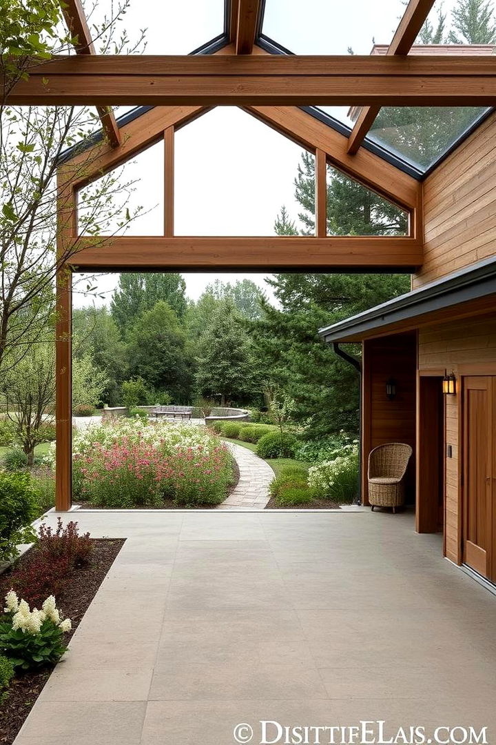 Detached Garage with Garden View - 22 Detached Garage Ideas