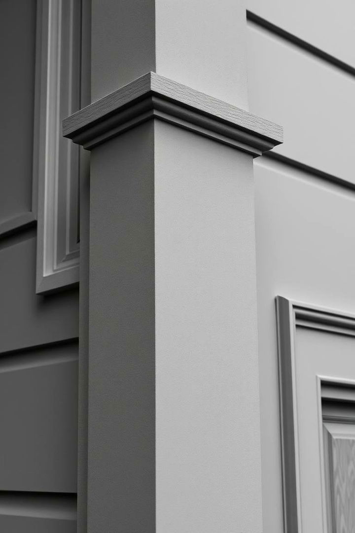 Detailed Architectural Elements - 22 Grey House With Black Trim
