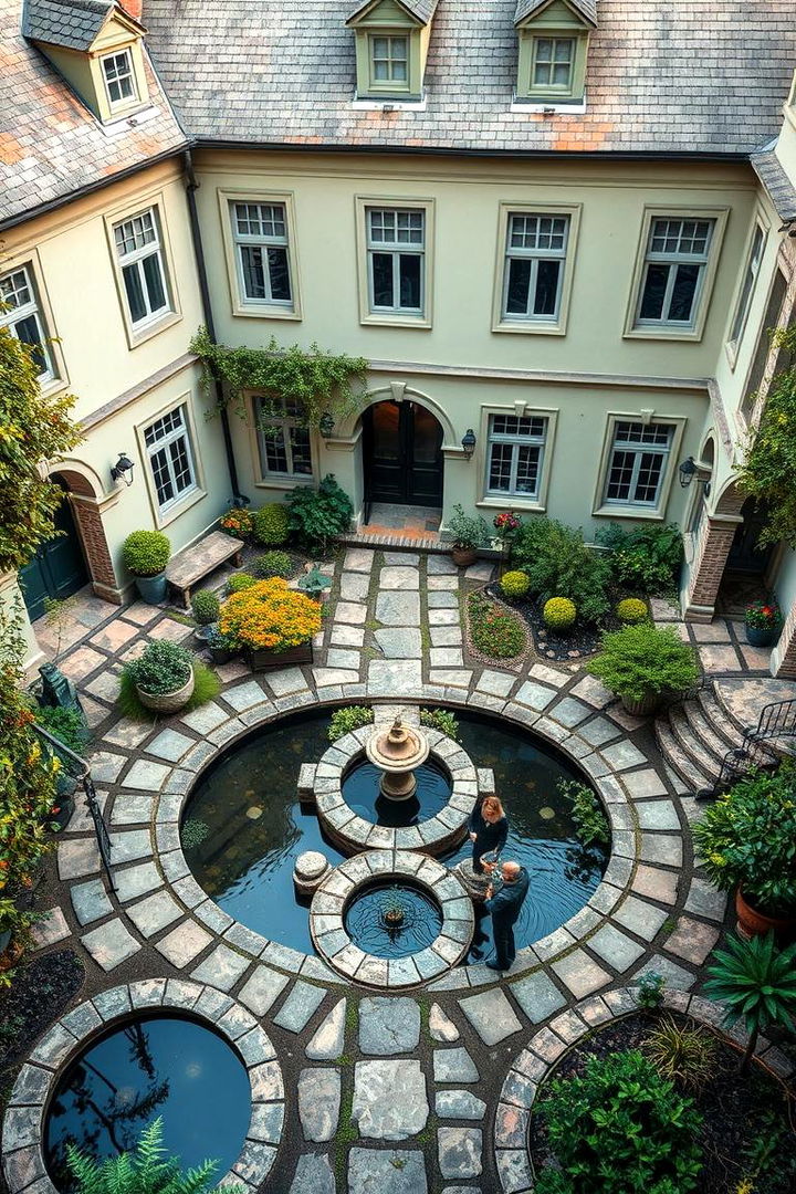 Detailed Courtyard Charm - 22 Sage Green House Exterior Ideas