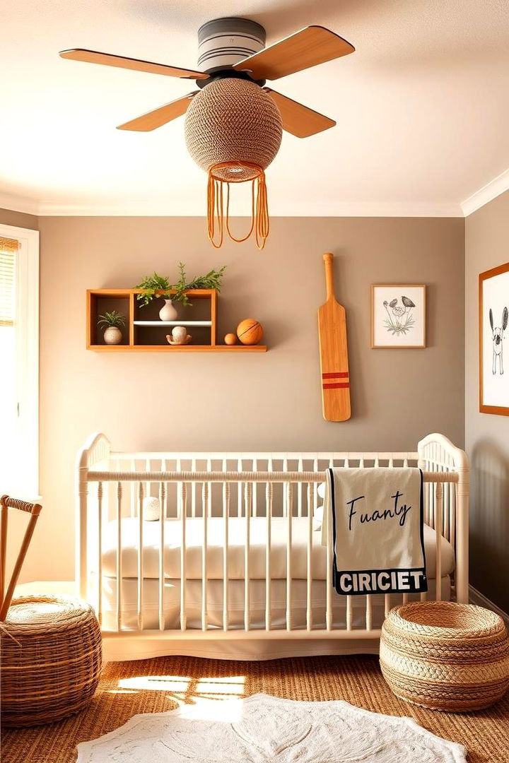 Detailed Cricket Pitch Decor - 22 Sports Nursery Ideas