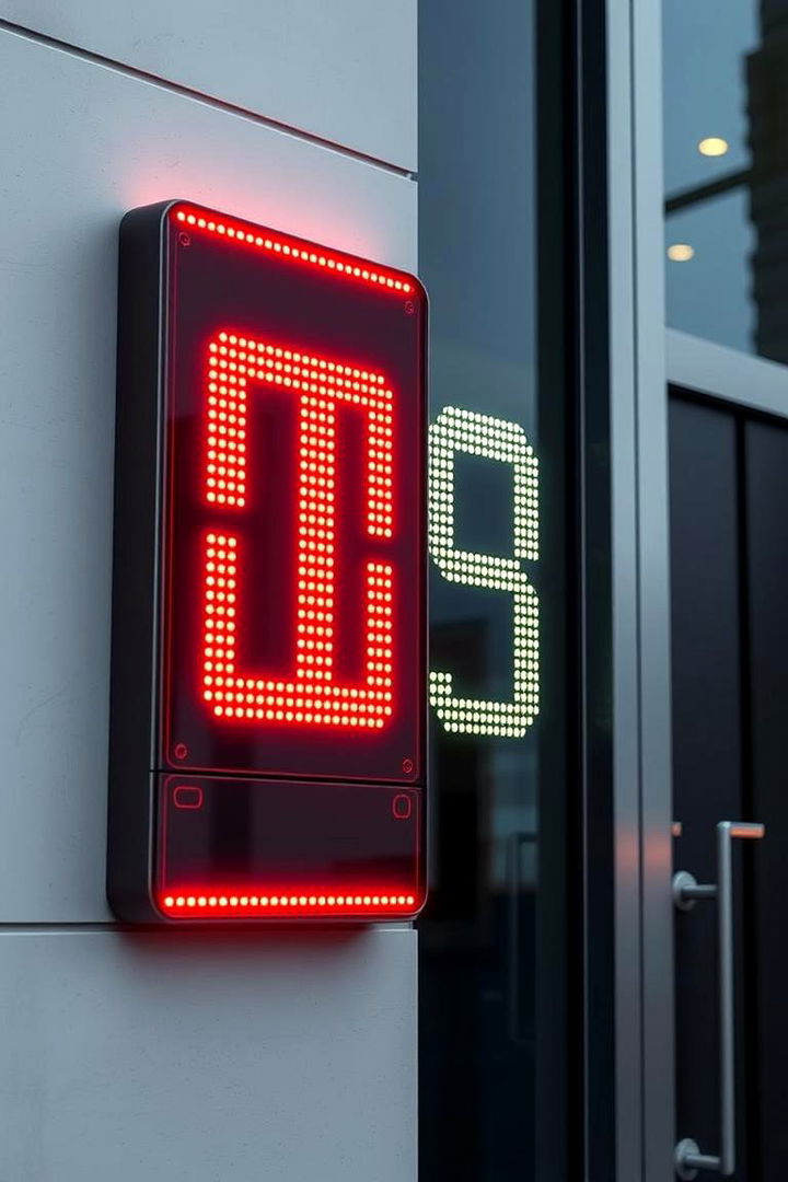 Digital Display Numbers - 22 House Number Ideas
