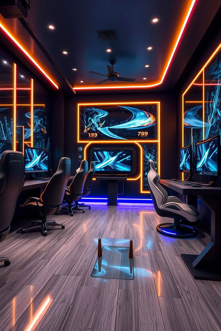 Digital Gaming Den - 22 Basement Playroom Ideas