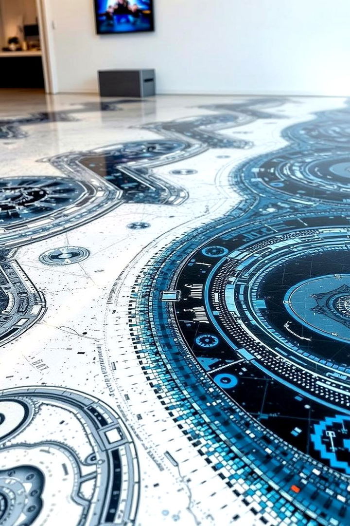 Digital Mosaic Innovation - 22 Epoxy Floor Designs