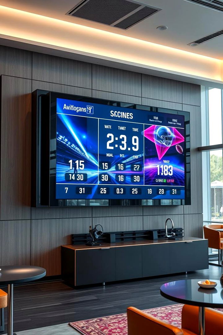 Digital Scoreboard Displays - 22 basketball room decor ideas