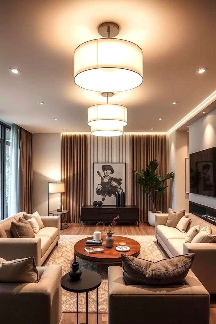 Dimmable Fixtures for Flexibility - 22 Living Room Lighting Ideas