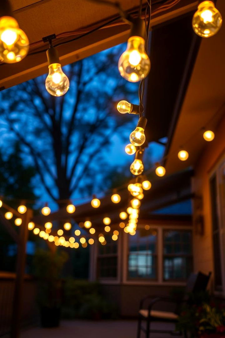 Dimmable String Lights - 22 Backyard Lighting Ideas