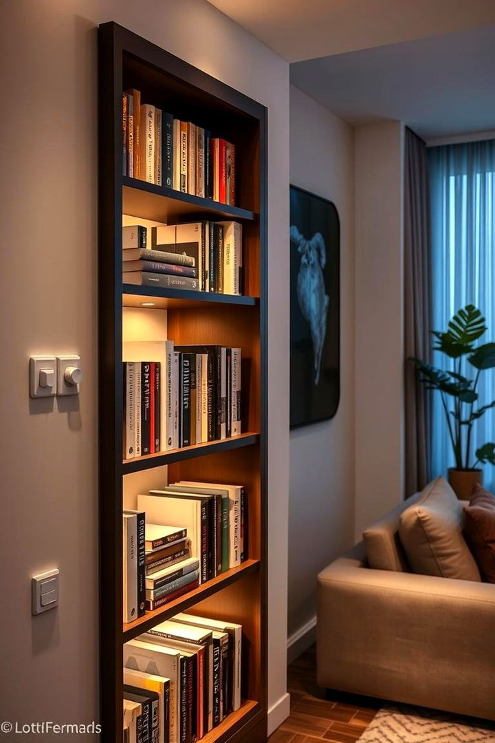 Dimmer Switch Controlled Lighting - 22 Bookshelf Lighting Ideas
