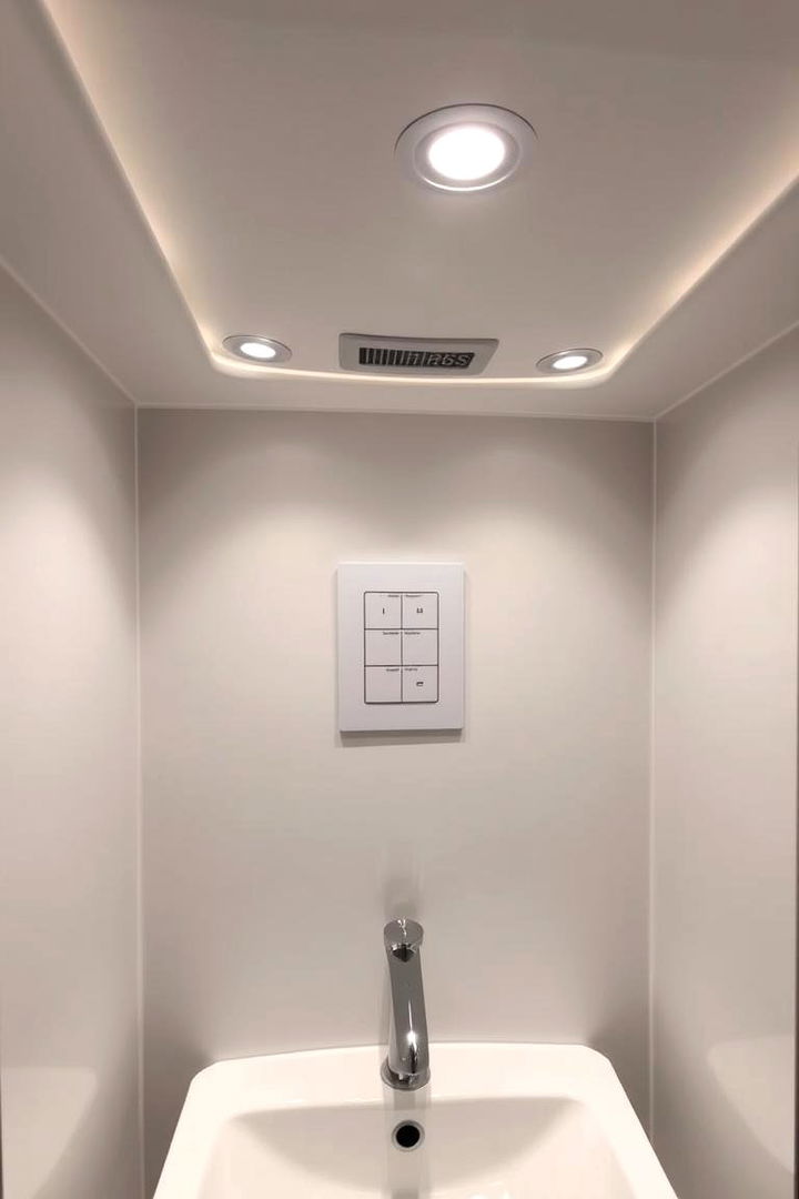 Dimmer Switch Controls - 22 Small Bathroom Lighting Ideas