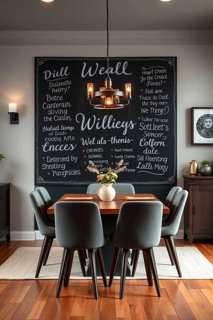Dining Room Conversation Starter Chalkboard - 22 Chalkboard Wall Ideas