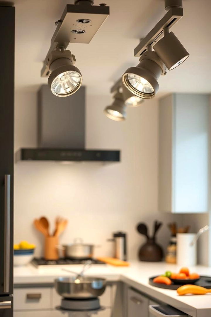 Directional Task Lights for Cooking Areas - 22 Kitchen Track Lighting Ideas