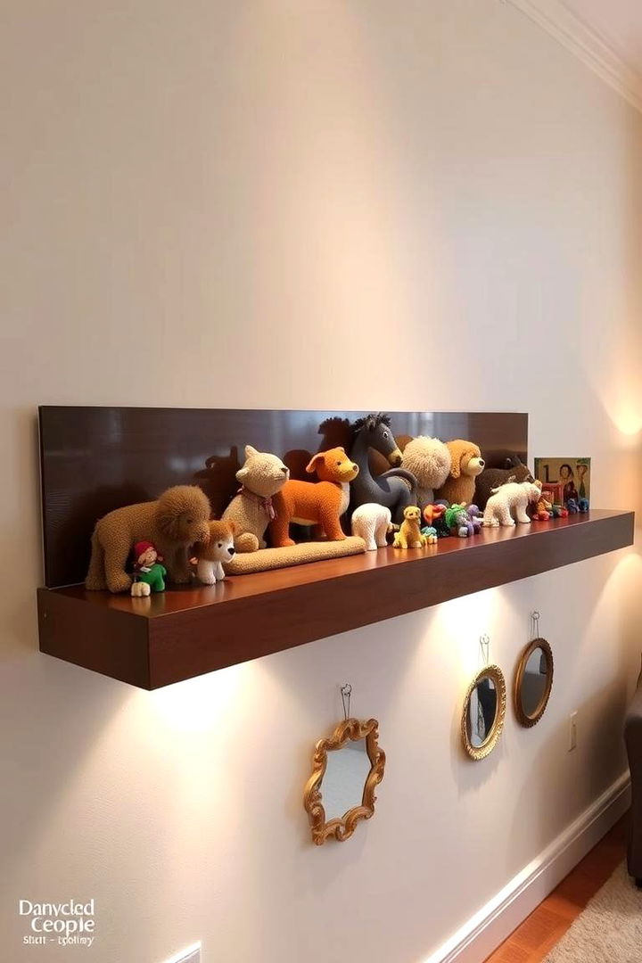 Display Ledges for Rotating Favorite Toys - 22 Living Room Toy Storage Ideas