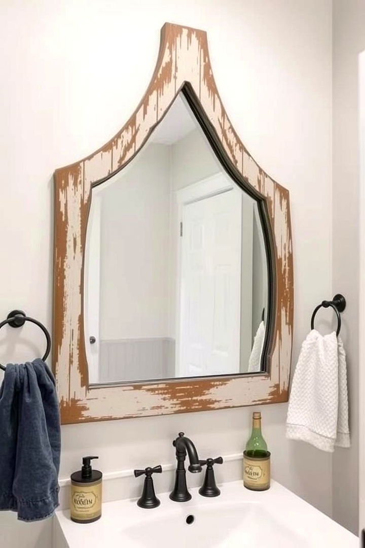 Distinct Farmhouse Shapes - 22 Farmhouse Bathroom Mirrors Ideas