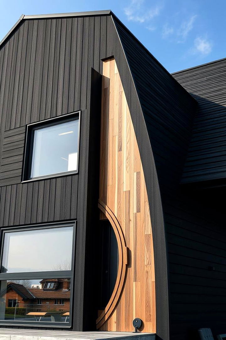 Distinctive Architectural Identity - 22 Black House With Cedar Accents