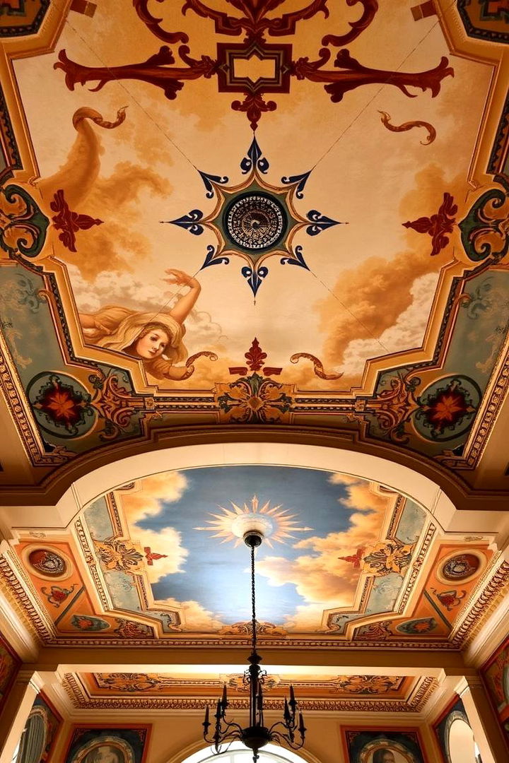 Distinctive Ceiling Art - 22 Eclectic Interior Design Ideas